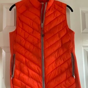 GAP Orange Quilted Puffer Vest